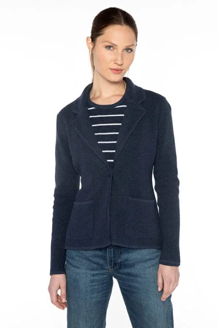 Kinross Cashmere Thermal Notch Collar Cardigan Chenille Brocade Lace
