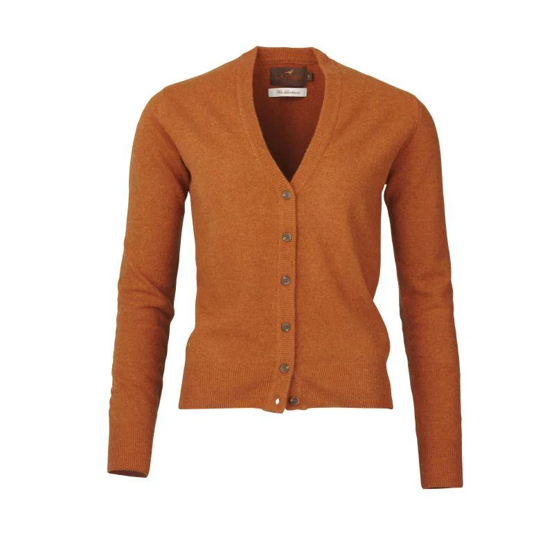Laksen Healey Italian Lambswool Ladies Cardigan - Lava Seamless Knitted Crochet
