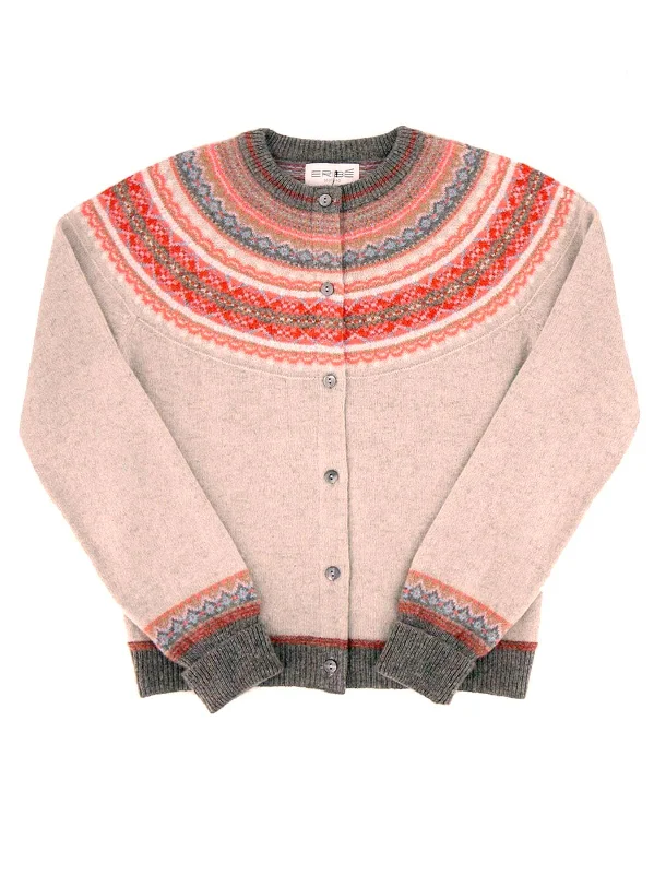 Merino Lambswool Alpine Cardigan in Hibiscus Beige Cotton Fabric Linen Fabric Terry Fabric Merino Lambswool Alpine Cardigan in Hibiscus Beige Cotton Fabric Linen Fabric Terry Fabric