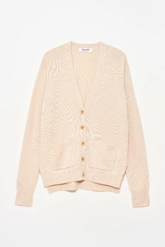 Nikki Cardigan in Cashmere Boat Neck Shawl Collar Notched Collar
