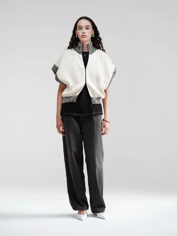 Parachutish Cardigan Houndstooth Herringbone Solid