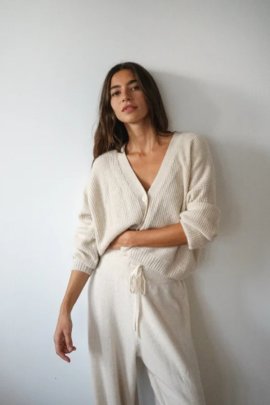 The Cashmere Muma Cropped Cardigan // Moon Cotton Fabric Linen Fabric Terry Fabric