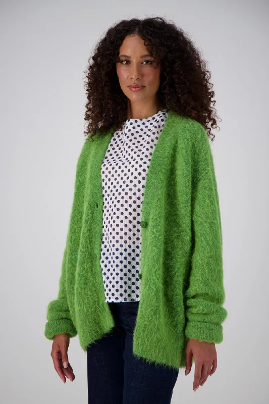 To the Moon and Back Cardigan Coat Green in Alpaca Welt Pockets Slit Pockets Flap Pockets To the Moon and Back Cardigan Coat Green in Alpaca Welt Pockets Slit Pockets Flap Pockets