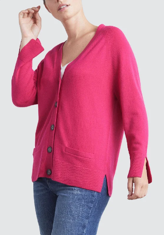 V Neck Cashmere Cardigan | Cherry Cardigan Knitwear Sweater
