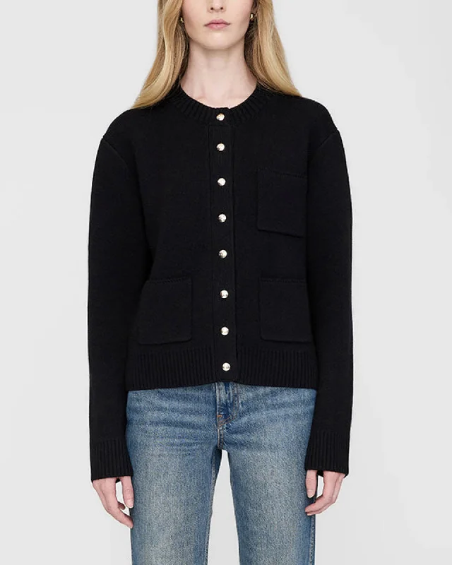 Jameson Cardigan Cable Knit Ribbed Knit Lace Knit