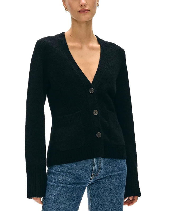 Cardigan Real Fur Shearling Chenille